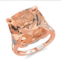 TONY DINIZ COLLECTION Luxoro 14K Rose Gold AAAA Marropino Morganite, Diamond (G-H, I2) (0.40 cts) Ring (Size 10.0) 13.25 ctw - Sticky add to cart bar