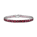 950 Platinum and 18K Gold AAAA Ouro Fino Rubellite Tennis Bracelet (7.25 In) 16.70 Grams 25.35 ctw - Sticky add to cart bar