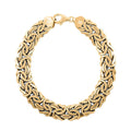 Byzantine Italian 10K Yellow Gold Chain Bracelet (7.50 In) 11.10 Grams - Sticky add to cart bar