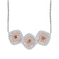 Modani 14K Rose and White Gold VS-SI Natural Pink and White Diamond Necklace 18 Inches 5.85 Grams 1.40 ctw - Sticky add to cart bar