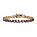 Premium African Amethyst Tennis Bracelet in Vermeil YG Over Sterling Silver (6.50 In) 7.25 ctw - Sticky add to cart bar