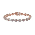 Luxoro 10K Rose Gold Natural Pink and White Diamond (I3-G-H)Bracelet (7.25 In) 10 Grams 2.50 ctw - Sticky add to cart bar