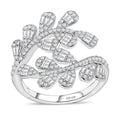 GP Diamond Bypass Ring in Platinum Over Sterling Silver (Size 10.0) 1.00 ctw - Sticky add to cart bar