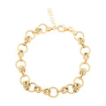 Lussuosa Italian 10K Yellow Gold Rolo Byzantine Chain Bracelet (7.0 - 8.0In) 3.04 Grams - Sticky add to cart bar