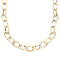 Roma Italian 10K Yellow Gold 13.7mm Chain Necklace 18-20 Inches 12.65 Grams
