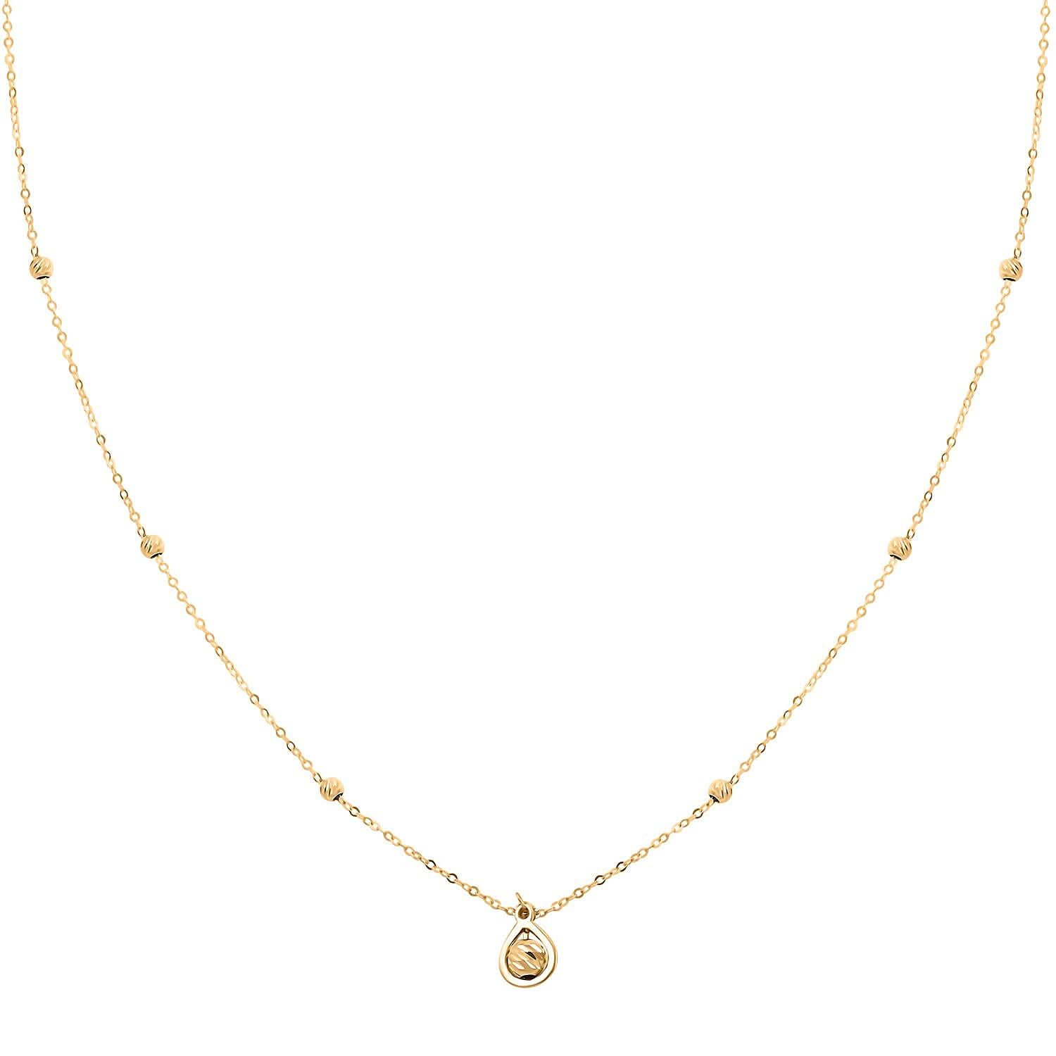 Ciondolo Italian Chain Necklace in 10K Yellow Gold 1.10 Grams 18-20 Inches