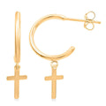 Croce Italian 10K Yellow Gold Earrings 0.94 Grams - Sticky add to cart bar