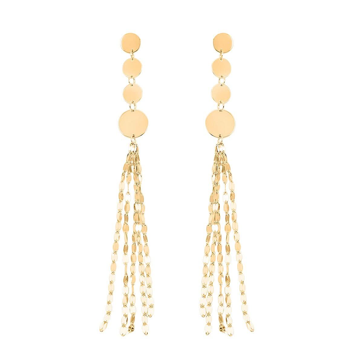Campanella Italian 10K Yellow Gold Earrings 1.95 Grams