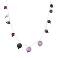 Purple Agate and Thai Black Spinel Beaded Necklace 18 Inches in Sterling Silver 97.95 ctw - Sticky add to cart bar