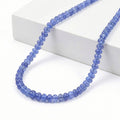 Certified and Appraised Iliana 18K White Gold AAA Tanzanite Beaded Necklace 18-20 Inches 200.00 ctw - Sticky add to cart bar