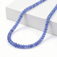 Certified and Appraised Iliana 18K White Gold AAA Tanzanite Beaded Necklace 18-20 Inches 200.00 ctw