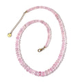 Iliana 18K Yellow Gold AAA Marropino Morganite Beaded Necklace 18 Inches with 2 Inch Extender 155.00 ctw - Sticky add to cart bar