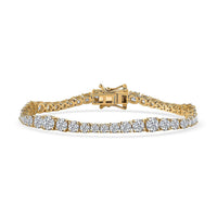 Moissanite Bracelet in Platinum Over Sterling Silver (7.25 In) 9.80 ctw