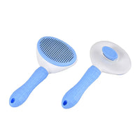 Blue Set of 2pc Pet self-cleaning Comb (7.87"x10.5")