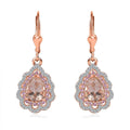 Premium Marropino Morganite and Multi Gemstone Earrings in Vermeil Rose Gold Over Sterling Silver 2.90 ctw - Sticky add to cart bar