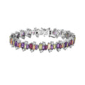 GP Royal Art Deco Collection Multi Gemstone Bracelet in Platinum Over Sterling Silver (6.50 In) 11.30 ctw - Sticky add to cart bar