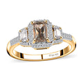 AAA Turkizite, White Zircon Ring in Vermeil YG Over Sterling Silver (Size 10.0) 1.25 ctw - Sticky add to cart bar
