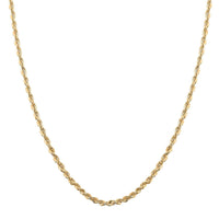 2mm Rope Chain Necklace in 10K Yellow Gold 1.90 Grams 24 Inches