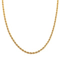 22K Yellow Gold Electroform 1.5mm Rope Necklace 18 Inches 3 Grams - Sticky add to cart bar