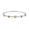 Modani Closeout 14K White Gold Multi Diamond (SI-SI2) Bangle Bracelet (7.50 in) Metal Weight (6.80 g) Including Titanium Spring weight 0.60 g 0.95 ctw - Sticky add to cart bar
