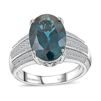 Rhapsody 950 Platinum AAAA Monte Belo Indicolite, Diamond (F-E, VS2) Ring (Size 7.0) 5.30 ctw