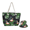 Flamingo & Tropical Leaves