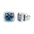 Blue Zircon 1.85 ctw Stud Earrings in Rhodium Over Sterling Silver - Sticky add to cart bar
