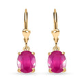 TLV Niassa Ruby (FF) Lever Back Earrings in Vermeil YG Over Sterling Silver 5.60 ctw - Sticky add to cart bar