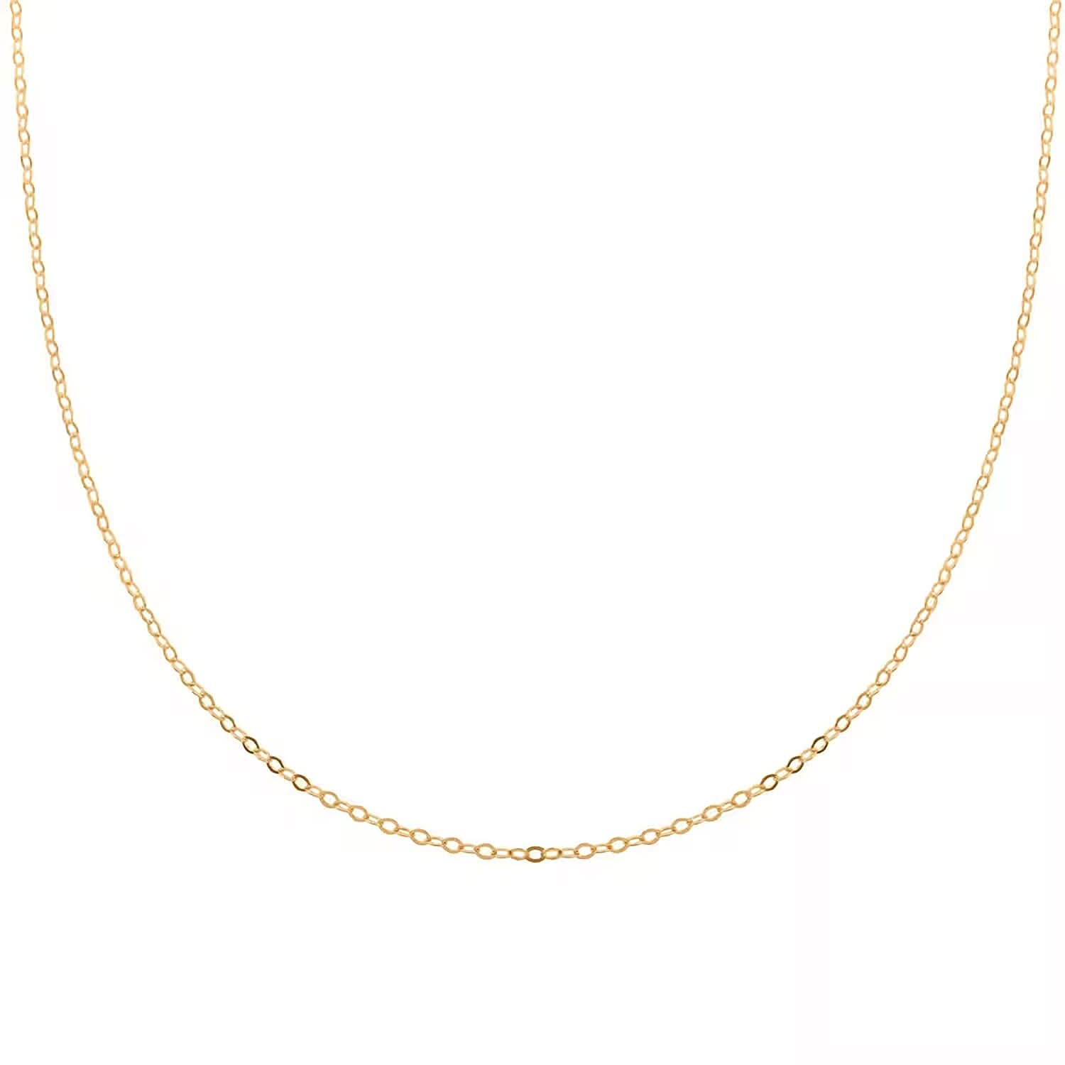 Chain Necklace in 14K Yellow Gold Over Sterling Silver 24 Inches 2.80 Grams