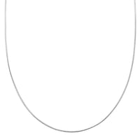 Snake Chain Necklace in Rhodium Over Sterling Silver 24 Inches 10.90 Grams