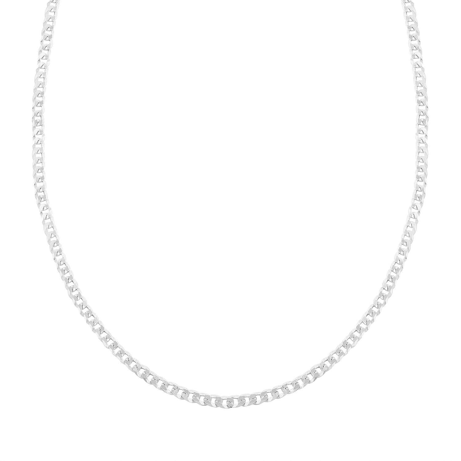 Italian Sterling Silver Grumetta Chain Necklace 24 Inches 10.90 Grams