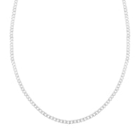 Italian Sterling Silver Grumetta Chain Necklace 24 Inches 10.90 Grams