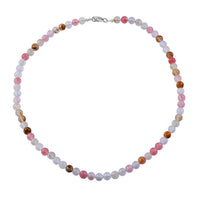 Multi Color Quartz 108.00 ctw Necklace in Sterling Silver 18 Inches