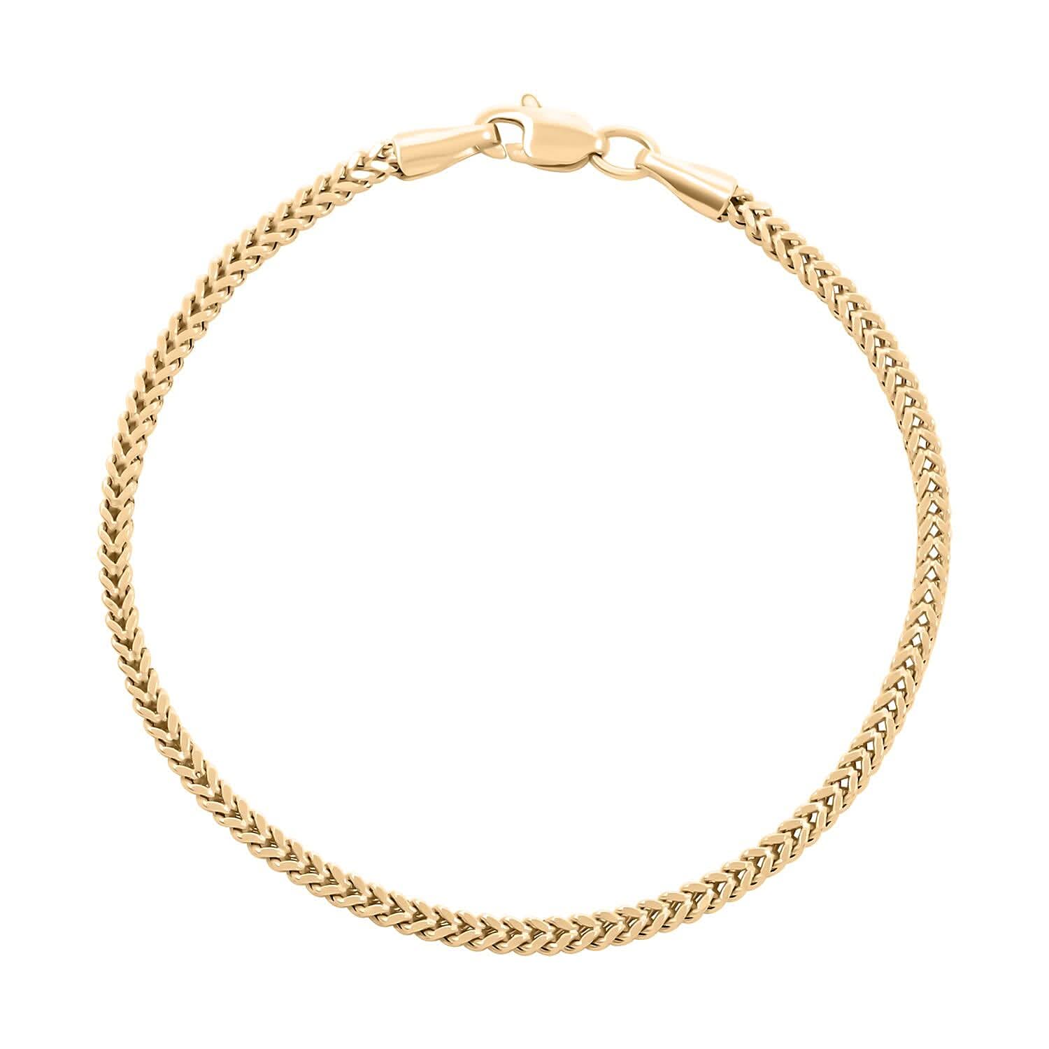 10K Yellow Gold 1.8mm Fancy Palma Bracelet (6.00 In) 1.50 Grams