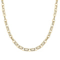 Italian 14K Yellow Gold 7.5mm Double Finish Twin Rolo Necklace 18 Inches 5.3 Grams - Sticky add to cart bar