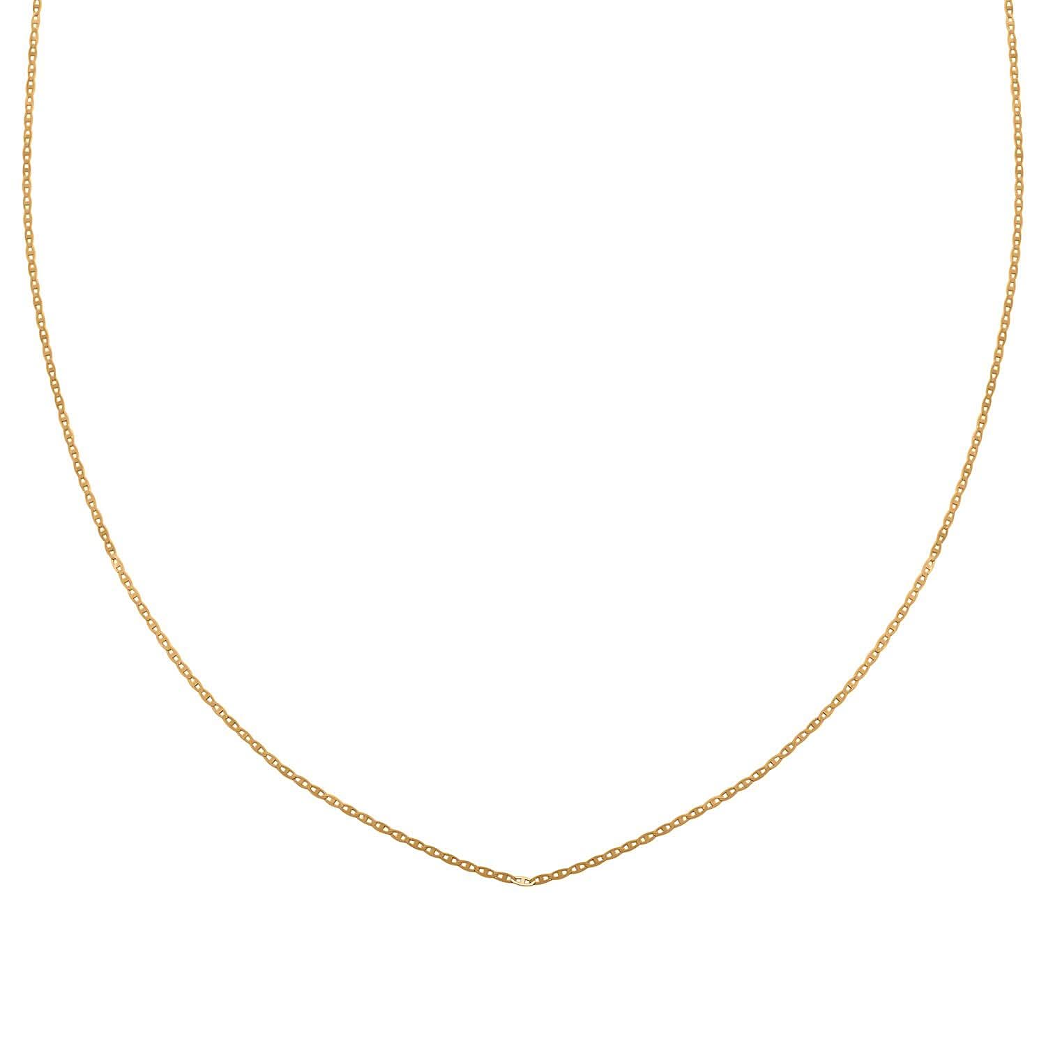 10K Yellow Gold 1mm Mariner Chain Necklace 20 Inches 1 Grams
