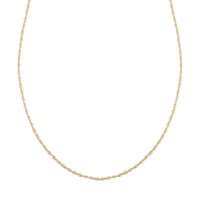 10K Yellow Gold 1.5mm Rope Chain 16 Inches 1.3 Grams