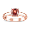 Premium Blush Tourmaline Solitaire Ring in Vermeil RG Over Sterling Silver (Size 7.0) 2.10 ctw - Sticky add to cart bar