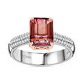 Luxoro 10K White and Rose Gold Premium Blush Tourmaline and G-H I2 Diamond Ring (Size 9.0) 2.30 ctw - Sticky add to cart bar