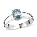 Aqua Kyanite Solitaire Ring in Platinum Over Sterling Silver (Size 7.0) 1.40 ctw - Sticky add to cart bar