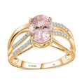 By Tony Diniz Luxoro 14K Yellow Gold AAA Palmeiras Pink Morganite, Diamond (G-H, I2) (0.23 cts) Ring (Size 10.0) 1.90 ctw - Sticky add to cart bar