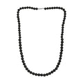 Shungite Beaded Necklace 30 Inches in Rhodium Over Sterling Silver 400.00 ctw - Sticky add to cart bar