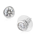 Moissanite Solitaire Stud Earrings in Platinum Over Sterling Silver 1.80 ctw - Sticky add to cart bar