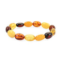 Multi Color Amber Beaded Stretch Bracelet - Sticky add to cart bar