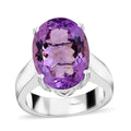 Premium Rose De France Amethyst Solitaire Ring in Platinum Over Sterling Silver (Size 8) 11.60 ctw - Sticky add to cart bar