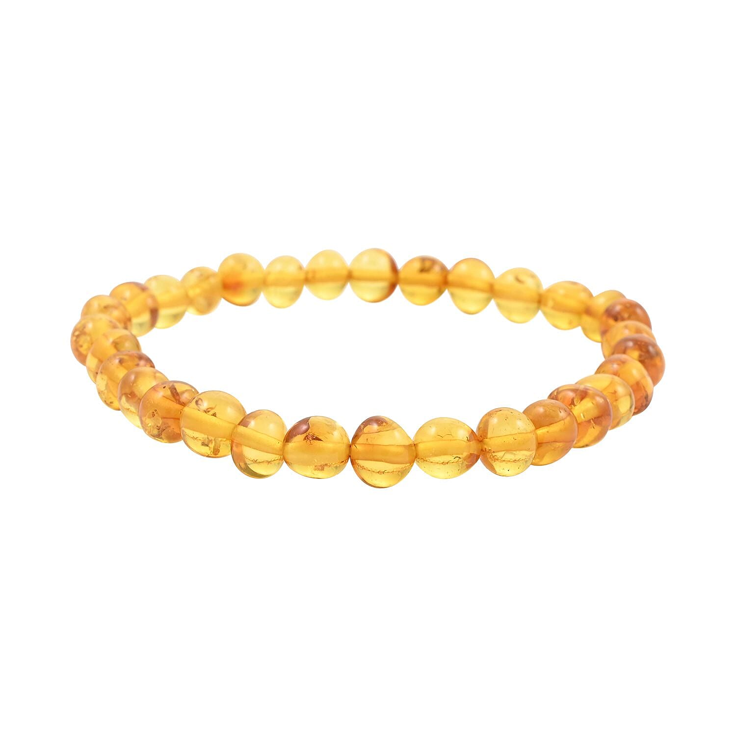 Baltic Amber Light Golden Beads Bracelet