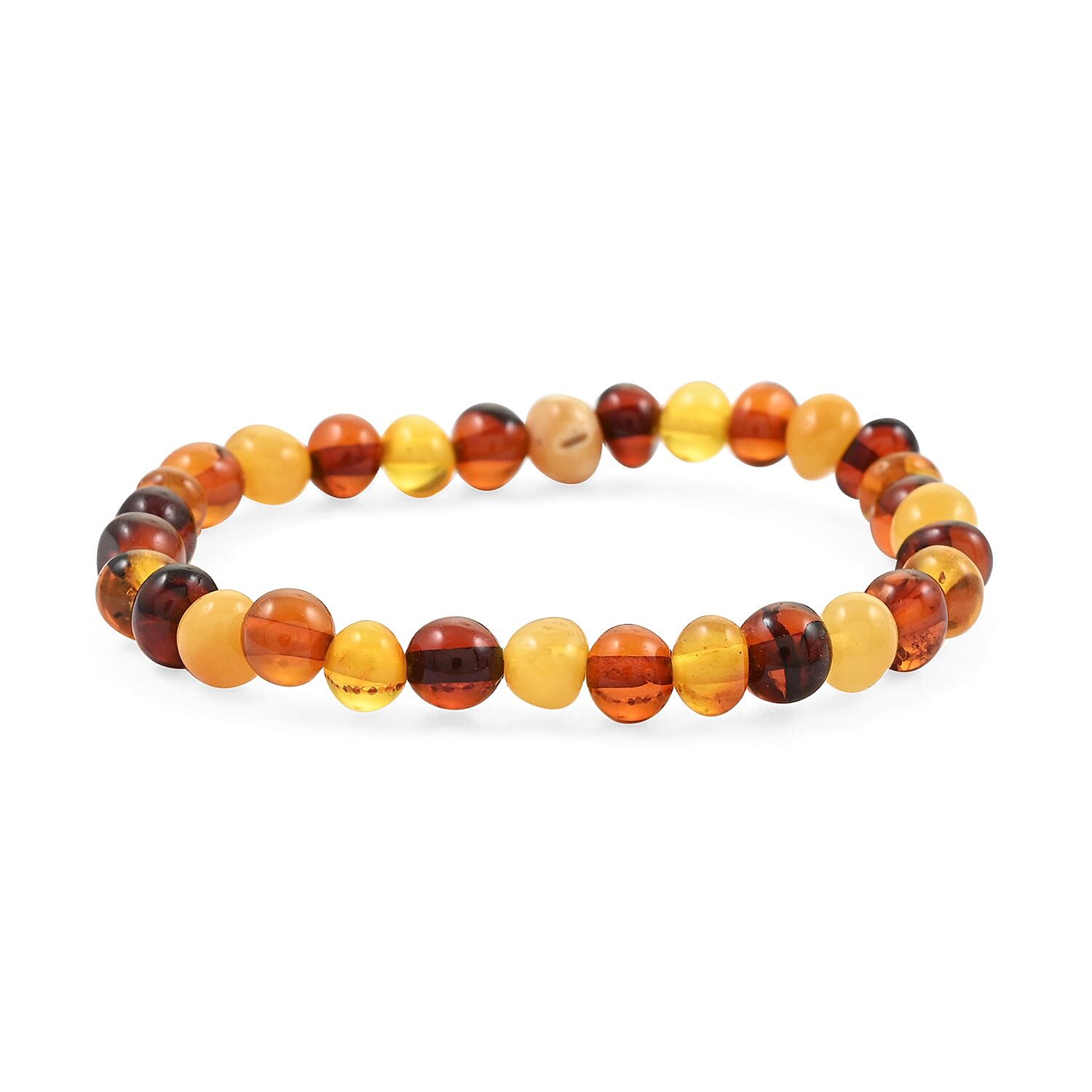 Baltic Amber Beaded Stretch Bracelet