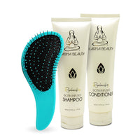 Karma Beauty-Shampoo, Conditioner and Wet Brush (Turquoise) Bundle