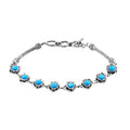 Bali Legacy Sleeping Beauty Turquoise Toggle Clasp Bracelet in Sterling Silver (6.50-8.0In) 4.00 ctw - Sticky add to cart bar