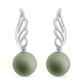 Certified & Appraised Iliana 18K White Gold AAA Tahitian Pearl 8.5-9mm Earrings - Sticky add to cart bar